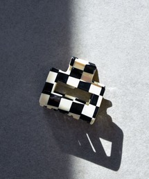 CALIFORNIA OUTFITTERS | 【LULKA（ルールカ）】ブロックチェックヘアクリップ サークルヘアクリップ(バレッタ/ヘアクリップ)