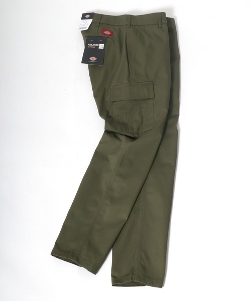 Dickies（ディッキーズ）の「Dickies(ディッキーズ)ツイルワイドテーパードカーゴパンツ（カーゴパンツ・メンズ・ベージュ/カーキ・32inch/30inch/28inch/34inch/36inch）」の2枚目の写真