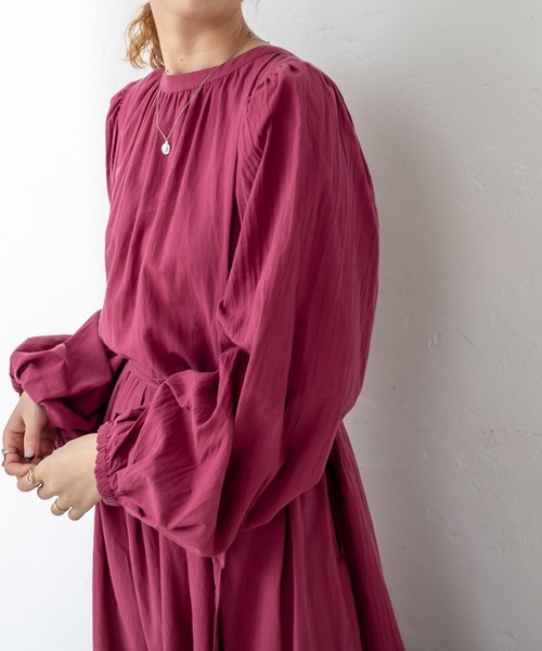 mystic（ミスティック）の「カシュクールティアードワンピース（ワンピース・レディース・オフホワイト/グリーン/バーガンディー・1/2）」の14枚目の写真