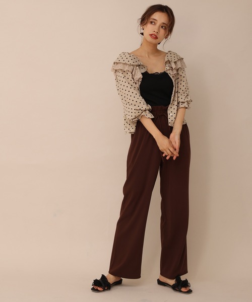 one after another NICE CLAUP（ワンアフターアナザーナイスクラップ）の「フリル衿アソートブラウス（シャツ/ブラウス・レディース・ブラック/アイボリー/ドット/チェック・FREE）」の8枚目の写真