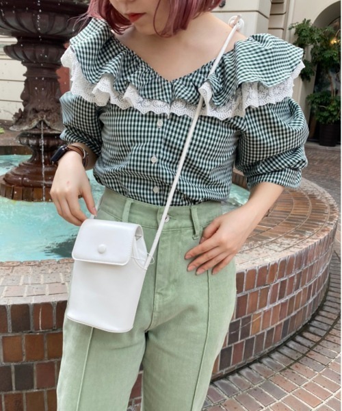 one after another NICE CLAUP（ワンアフターアナザーナイスクラップ）の「フリル衿アソートブラウス（シャツ/ブラウス・レディース・ブラック/アイボリー/ドット/チェック・FREE）」の17枚目の写真