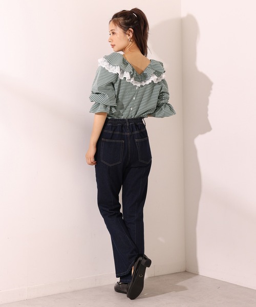 one after another NICE CLAUP（ワンアフターアナザーナイスクラップ）の「フリル衿アソートブラウス（シャツ/ブラウス・レディース・ブラック/アイボリー/ドット/チェック・FREE）」の11枚目の写真