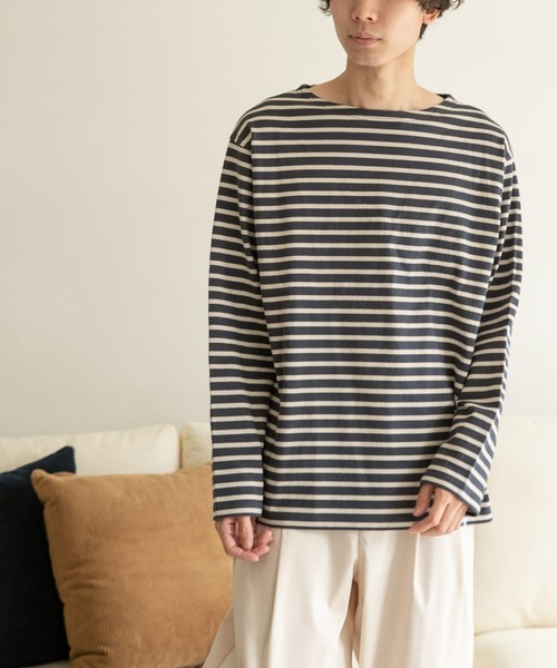 FORK&SPOON（フォークアンドスプーン）の「FORK&SPOON　ボートネックボーダー（Tシャツ/カットソー・メンズ・レッド系その他/ホワイト系その他/グレー系その他/ブルー系その他・3/5/4）」の4枚目の写真