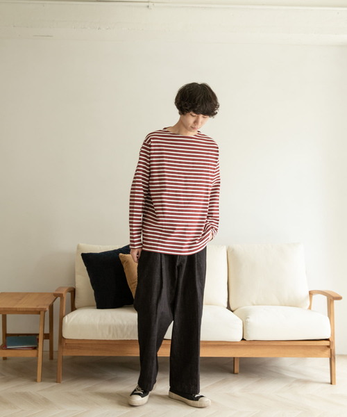 FORK&SPOON（フォークアンドスプーン）の「FORK&SPOON　ボートネックボーダー（Tシャツ/カットソー・メンズ・レッド系その他/ホワイト系その他/グレー系その他/ブルー系その他・3/5/4）」の5枚目の写真