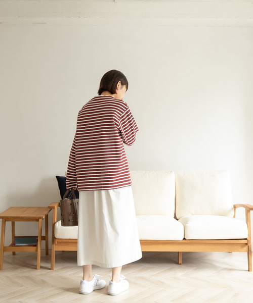 FORK&SPOON（フォークアンドスプーン）の「FORK&SPOON　ボートネックボーダー（Tシャツ/カットソー・メンズ・レッド系その他/ホワイト系その他/グレー系その他/ブルー系その他・3/5/4）」の6枚目の写真