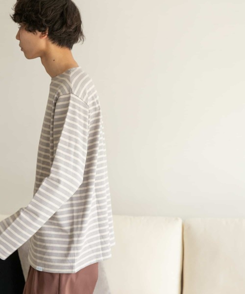 FORK&SPOON（フォークアンドスプーン）の「FORK&SPOON　ボートネックボーダー（Tシャツ/カットソー・メンズ・レッド系その他/ホワイト系その他/グレー系その他/ブルー系その他・3/5/4）」の9枚目の写真