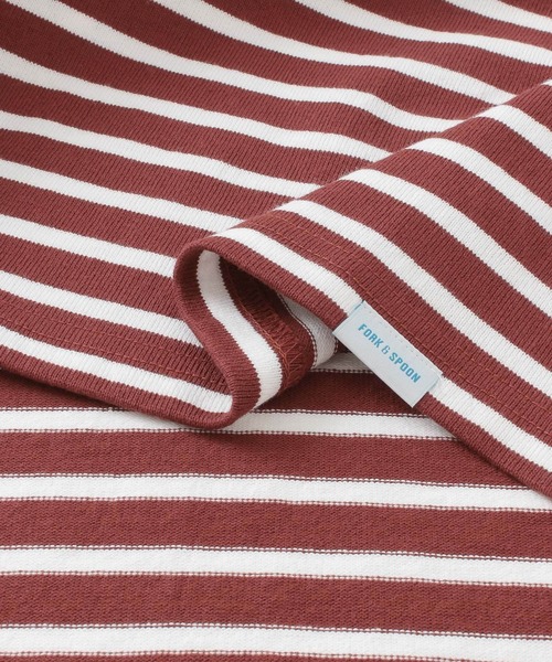 FORK&SPOON（フォークアンドスプーン）の「FORK&SPOON　ボートネックボーダー（Tシャツ/カットソー・メンズ・レッド系その他/ホワイト系その他/グレー系その他/ブルー系その他・3/5/4）」の12枚目の写真