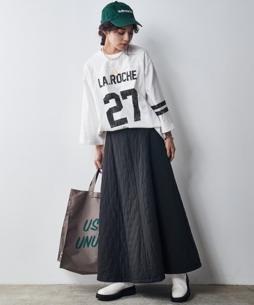 CHIC STYLE(シックスタイル)の「キルティングマキシフレアスカート <大きいサイズ有>シックスタイル (スカート・レディース・グレー/ブラック・4L/L/5L/LL/3L/6L/M)」の17枚目の写真