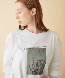 MADEMOISELLE ROPE' | <新色追加>【VTA for MADEMOISELLE】フラワーフォトロングスリーブTシャツ(Tシャツ/カットソー)