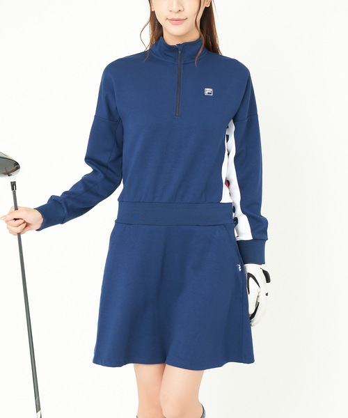 FILA（フィラ）の「【FILA:フィラゴルフ】レディースワンピース / ゴルフウェア（ワンピース・レディース・ネイビー/杢グレー/ブラック・LARGE/MEDIUM/X-LARGE）」の3枚目の写真