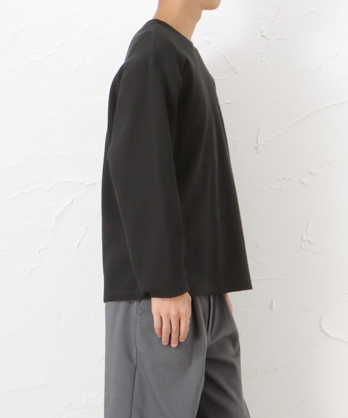 DISCUS（ディスカス）の「DISCUS ディスカス 無地ワッフルロングスリーブTシャツ（Tシャツ/カットソー・メンズ・ホワイト/ブラック/グレー/カーキ/ブルー・M/L/XL）」の21枚目の写真