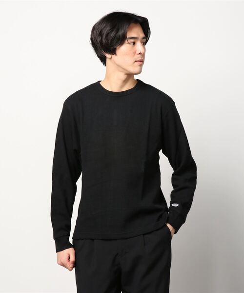 DISCUS（ディスカス）の「DISCUS ディスカス 無地ワッフルロングスリーブTシャツ（Tシャツ/カットソー・メンズ・ホワイト/ブラック/グレー/カーキ/ブルー・M/L/XL）」の12枚目の写真
