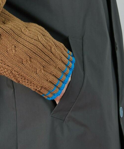 FRAPBOIS（フラボア）の「ケーブルチェスター コート（その他アウター・レディース・グレイッシュベージュ/チャコールグレー・1/2）」の4枚目の写真