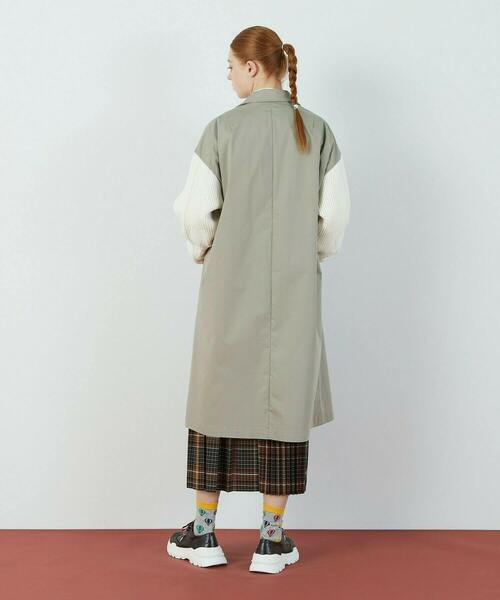 FRAPBOIS（フラボア）の「ケーブルチェスター コート（その他アウター・レディース・グレイッシュベージュ/チャコールグレー・1/2）」の18枚目の写真