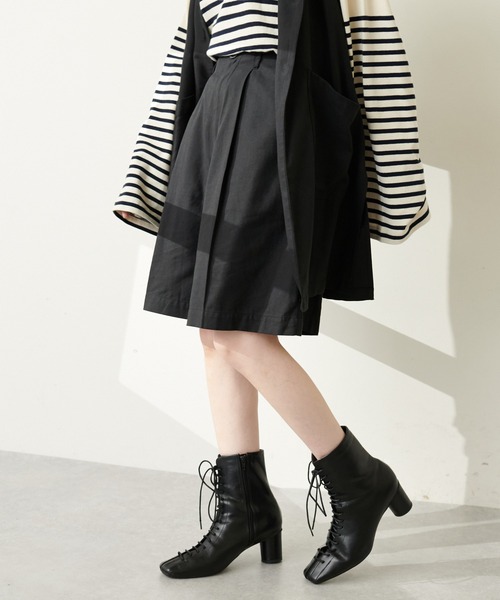 DISCOAT（ディスコート）の「セットアップタックショートパンツ（その他パンツ・レディース・ブラック/モカ/グレイッシュベージュ・FREE）」の2枚目の写真