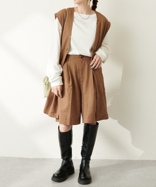 DISCOAT（ディスコート）の「セットアップタックショートパンツ（その他パンツ・レディース・ブラック/モカ/グレイッシュベージュ・FREE）」の18枚目の写真