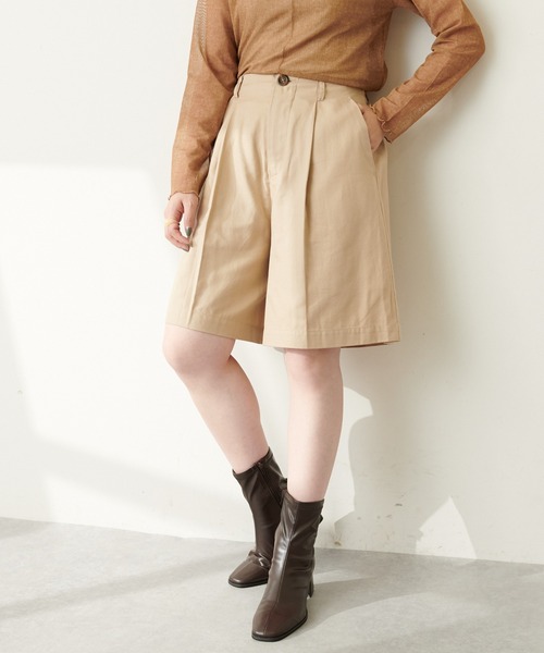 DISCOAT（ディスコート）の「セットアップタックショートパンツ（その他パンツ・レディース・ブラック/モカ/グレイッシュベージュ・FREE）」の7枚目の写真