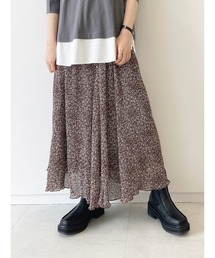 花柄楊柳スカート