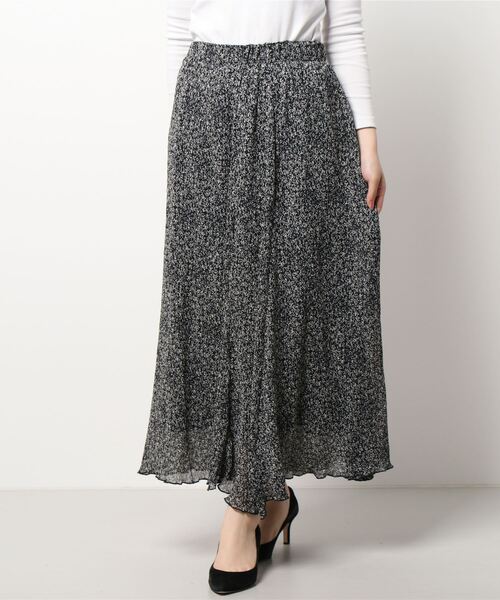 Samansa Mos2 blue（サマンサモスモスブルー）の「花柄楊柳スカート（スカート・レディース・グリーン/ブラック/ブラウン・ﾌﾘ-）」の8枚目の写真