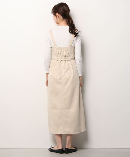 Per sist ence（パーシエンス）の「Per sist ence/パーシエンス　 ポンチスウェード タック入りジャンパースカート（ジャンパースカート・レディース・ブラウン/アイボリー/グレイッシュベージュ・FREE）」の5枚目の写真