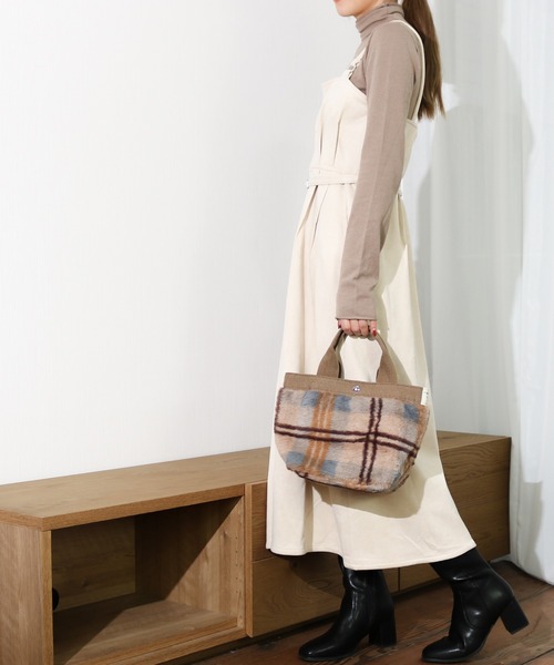 Per sist ence（パーシエンス）の「Per sist ence/パーシエンス　 ポンチスウェード タック入りジャンパースカート（ジャンパースカート・レディース・ブラウン/アイボリー/グレイッシュベージュ・FREE）」の18枚目の写真