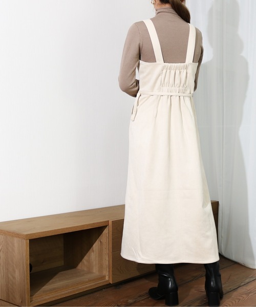 Per sist ence（パーシエンス）の「Per sist ence/パーシエンス　 ポンチスウェード タック入りジャンパースカート（ジャンパースカート・レディース・ブラウン/アイボリー/グレイッシュベージュ・FREE）」の17枚目の写真