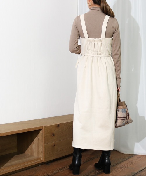 Per sist ence（パーシエンス）の「Per sist ence/パーシエンス　 ポンチスウェード タック入りジャンパースカート（ジャンパースカート・レディース・ブラウン/アイボリー/グレイッシュベージュ・FREE）」の16枚目の写真