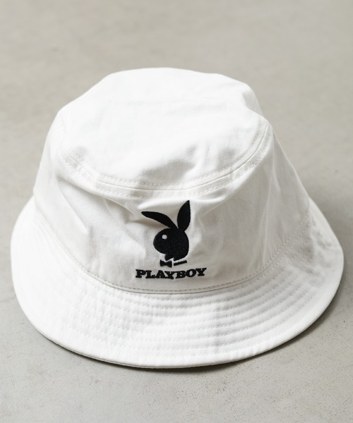 PLAYBOY(プレイボーイ)の「【Ex】PLAY BOYロゴワンポイントハット(ハット・レディース・ホワイト・FREE)」の3枚目の写真