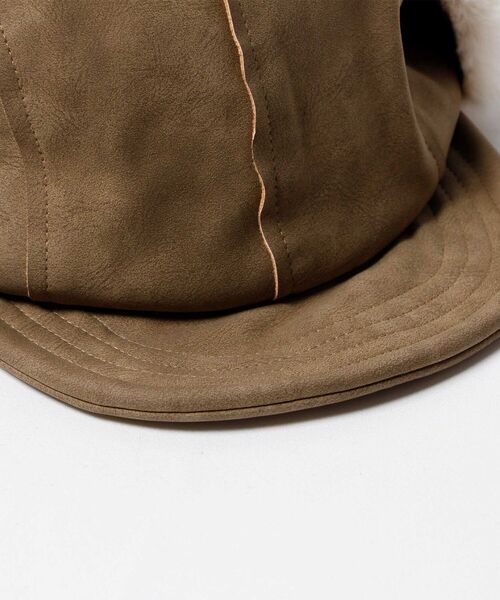 SUBLIME（サブライム）の「【SUBLiME/サブライム】PUフライトキャップ　＃SB213-0207（キャップ・レディース・ベージュ/ブラック・FREE）」の5枚目の写真