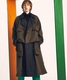 MAISON SPECIAL | 《ユニセックスアイテム》マルチファブリックプライムオーバーレイヤリングトレンチコート 【MAISON SPECIAL/メゾンスペシャル】(トレンチコート)