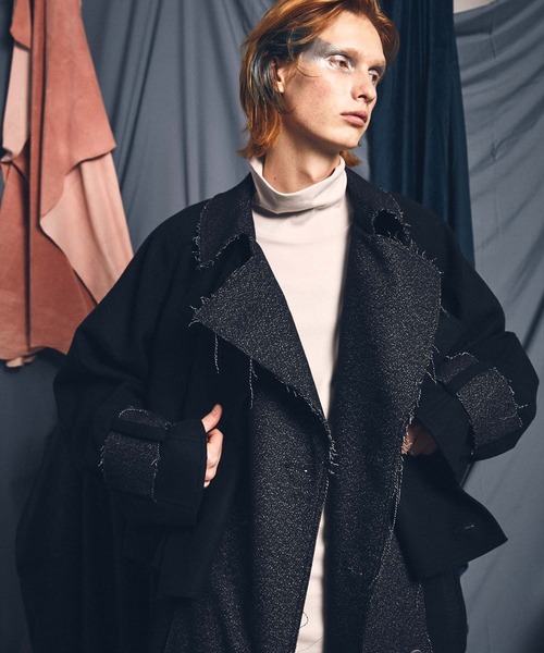 メゾンスペシャル プライムオーバーレイヤリングコート ブラックサイズ