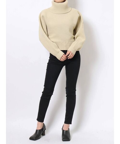 MURUA（ムルーア）の「BIGタートルニットプルオーバー（ニット/セーター・レディース・ブラック/ブルー/ブラウン/モカ/アイボリー・FREE）」の11枚目の写真