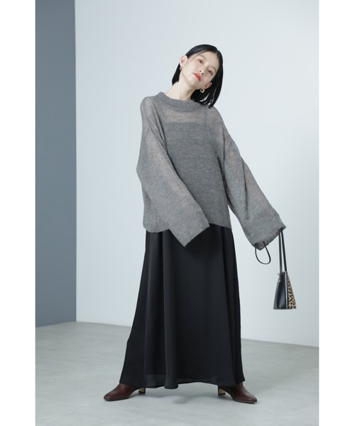 Mirror Mirror on the wall（ミラーミラー）の「4wayシアーニット&スリップドレスセット（ワンピース・レディース・ベージュ/グレー・ONE SIZE）」の12枚目の写真