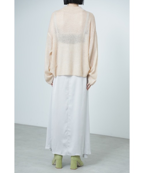 Mirror Mirror on the wall（ミラーミラー）の「4wayシアーニット&スリップドレスセット（ワンピース・レディース・ベージュ/グレー・ONE SIZE）」の3枚目の写真