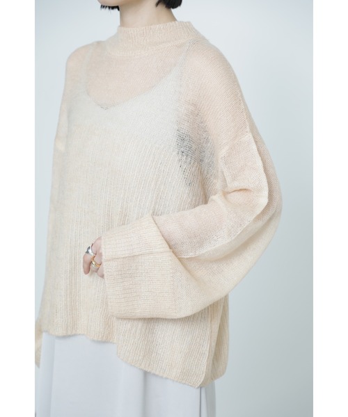 Mirror Mirror on the wall（ミラーミラー）の「4wayシアーニット&スリップドレスセット（ワンピース・レディース・ベージュ/グレー・ONE SIZE）」の5枚目の写真