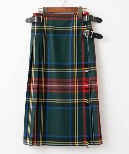 O'NEIL OF DUBLIN CARRICK スカート Wワイドベルト O'NEIL of DUBLIN スカート OF オニールオブダブリン ウーステッド
