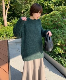 ウールブレンドクルーネックニット