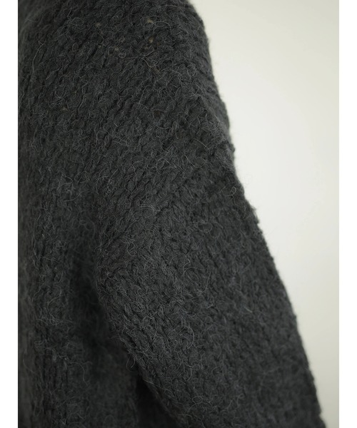 rem closet（レムクローゼット）の「ウールブレンドクルーネックニット（ニット/セーター・レディース・ダークグリーン/ブラック・S）」の4枚目の写真