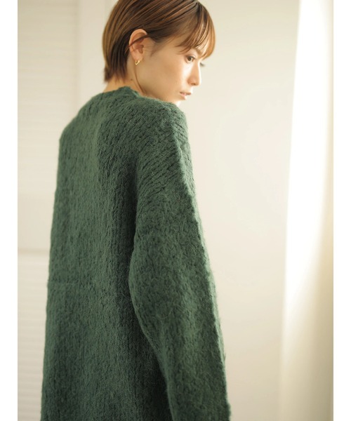 rem closet（レムクローゼット）の「ウールブレンドクルーネックニット（ニット/セーター・レディース・ダークグリーン/ブラック・S）」の6枚目の写真