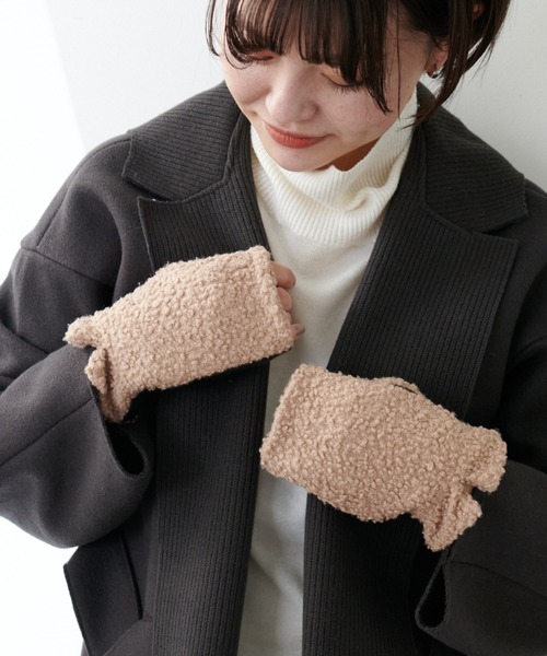 ALPO（アルポ）の「【ALPO】ボア指ぬきグローブ（手袋）」 - WEAR