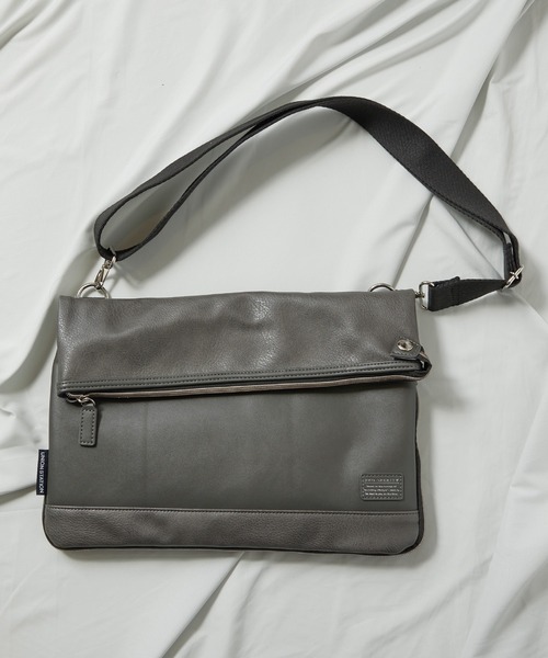UNION STATION（ユニオンステーション）の「【PRO-SPERITY/プロスペリティ】別注2wayPUレザーボディバッグ（クラッチバッグ・メンズ・ブラック/ネイビー/グレー・FREE）」の5枚目の写真