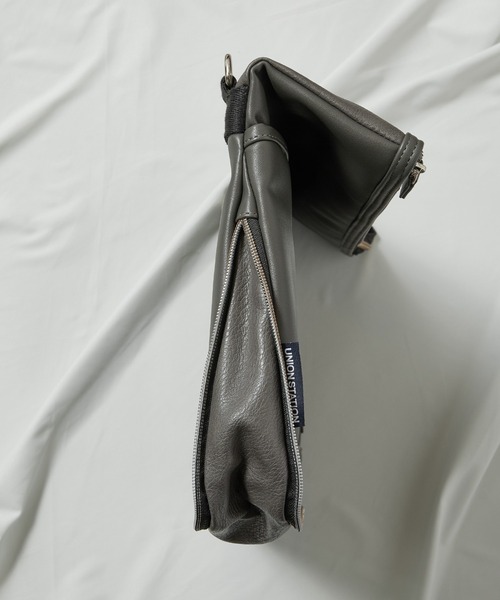 UNION STATION（ユニオンステーション）の「【PRO-SPERITY/プロスペリティ】別注2wayPUレザーボディバッグ（クラッチバッグ・メンズ・ブラック/ネイビー/グレー・FREE）」の10枚目の写真