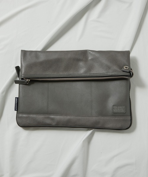 UNION STATION（ユニオンステーション）の「【PRO-SPERITY/プロスペリティ】別注2wayPUレザーボディバッグ（クラッチバッグ・メンズ・ブラック/ネイビー/グレー・FREE）」の14枚目の写真