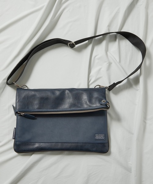UNION STATION（ユニオンステーション）の「【PRO-SPERITY/プロスペリティ】別注2wayPUレザーボディバッグ（クラッチバッグ・メンズ・ブラック/ネイビー/グレー・FREE）」の16枚目の写真