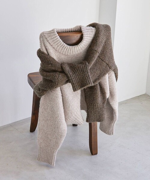 TODAYFUL（トゥデイフル）の「【TODAYFUL/トゥデイフル】ウールラウンドヘムニット 12120521（ニット/セーター・レディース・ブラウン/ベージュ・FREE）」の17枚目の写真