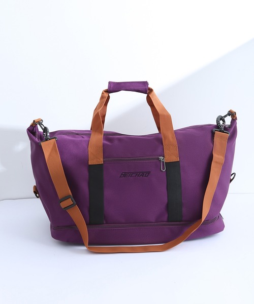 TABI PAL（タビパル）の「【TABI PAL】スポーツバッグ　旅行バッグ（ボストンバッグ・メンズ・パープル/ブラック/ブルー/ベージュ/グレー/カーキ/レッド・FREE）」の11枚目の写真