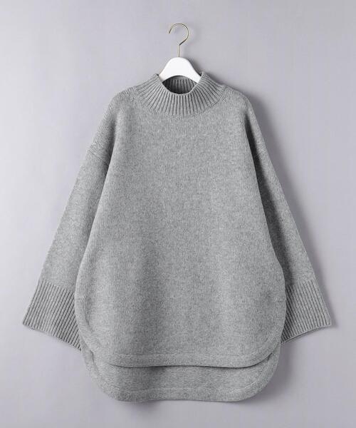 UNITED ARROWS（ユナイテッドアローズ）の「【WEB限定】＜UNITED ARROWS＞ラウンドヘム ハイネック ニット W◆（ニット/セーター・レディース・ライトグレー/ベージュ/ネイビー/ワインレッド・FREE）」の16枚目の写真