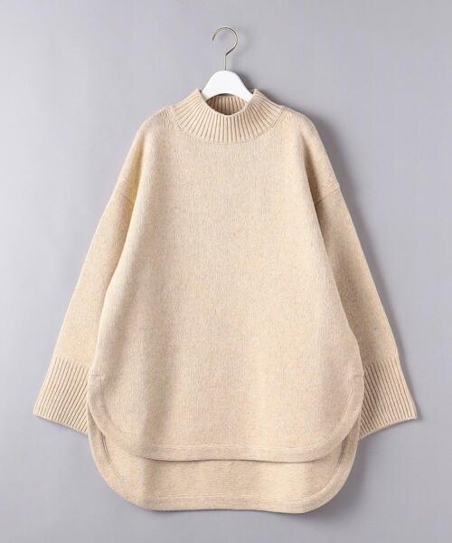 UNITED ARROWS（ユナイテッドアローズ）の「【WEB限定】＜UNITED ARROWS＞ラウンドヘム ハイネック ニット W◆（ニット/セーター・レディース・ライトグレー/ベージュ/ネイビー/ワインレッド・FREE）」の18枚目の写真