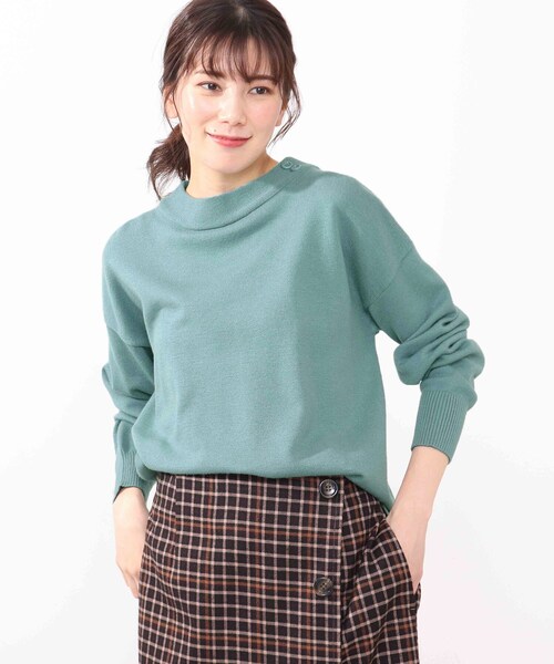 DRESKIP(ドレスキップ)の「◆洗える衿ボタン付きニット(ニット/セーター・レディース・ライトグリーン/ベージュ系その他2/ホワイト系4/ピンク系・02/03/04)」の4枚目の写真