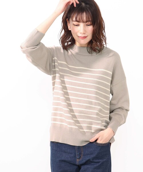 DRESKIP(ドレスキップ)の「◆洗える衿ボタン付きニット(ニット/セーター・レディース・ライトグリーン/ベージュ系その他2/ホワイト系4/ピンク系・02/03/04)」の3枚目の写真